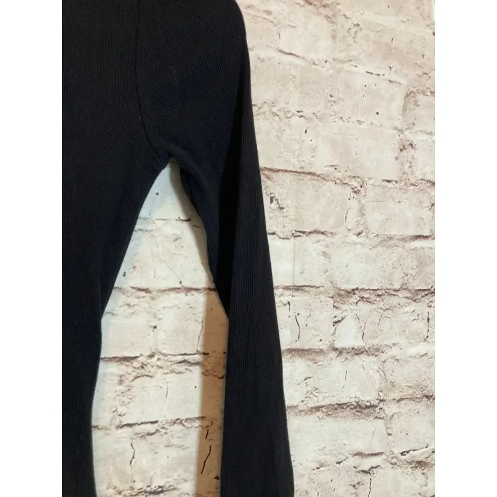 Bordeaux Dress Womens‎ XS Black Bodycon Cutout Open Back Ribbed Stretch Cotton